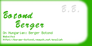botond berger business card
